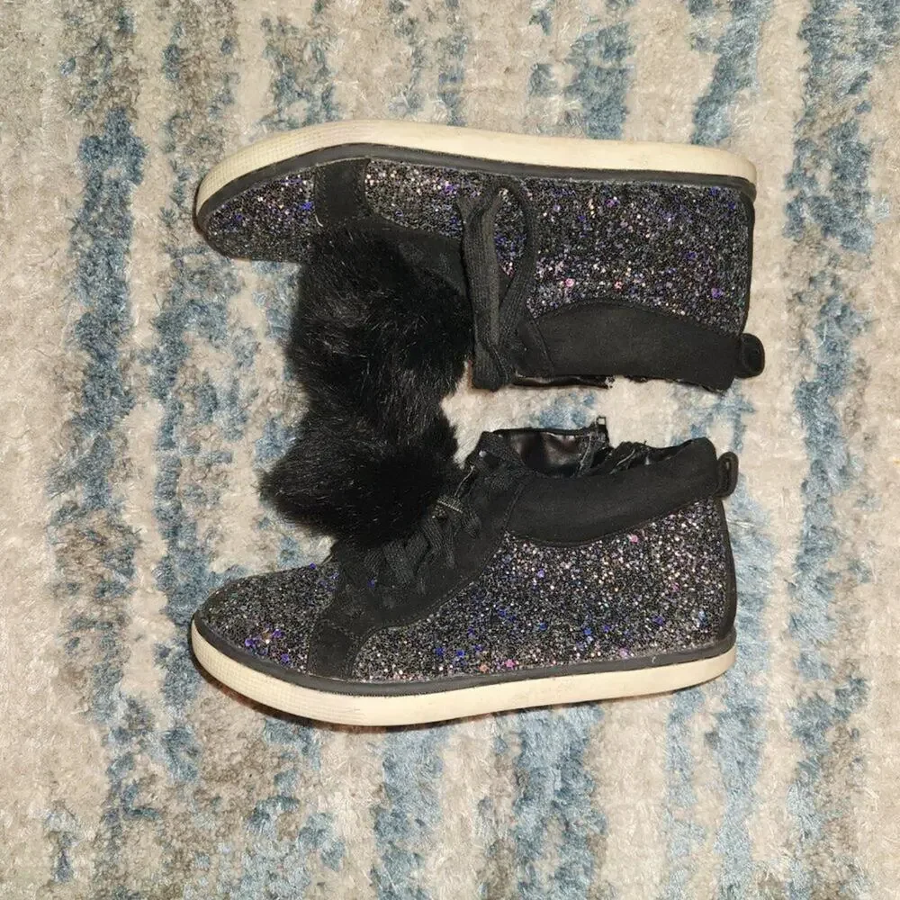 Justice black glittery